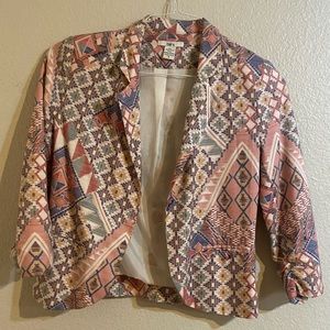 Bar III print blazer